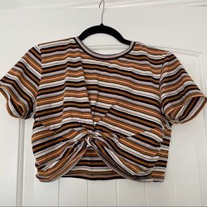 Lelis striped crop top